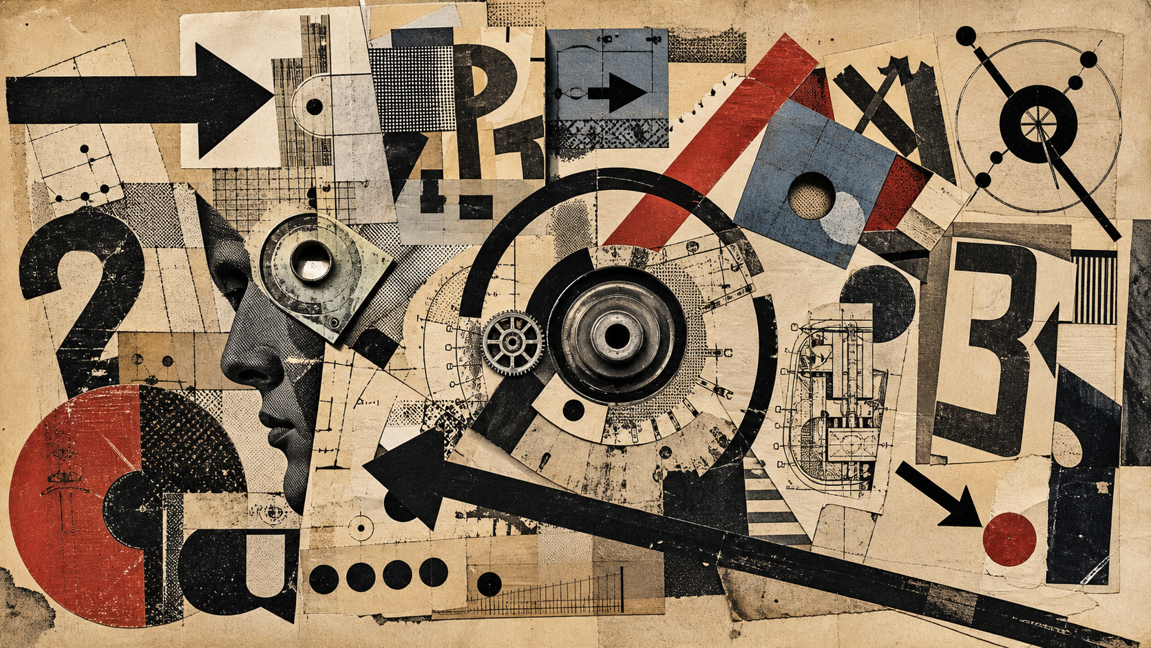 ダダ・コラージュ（Dada collage）の非写実技法サンプル画像