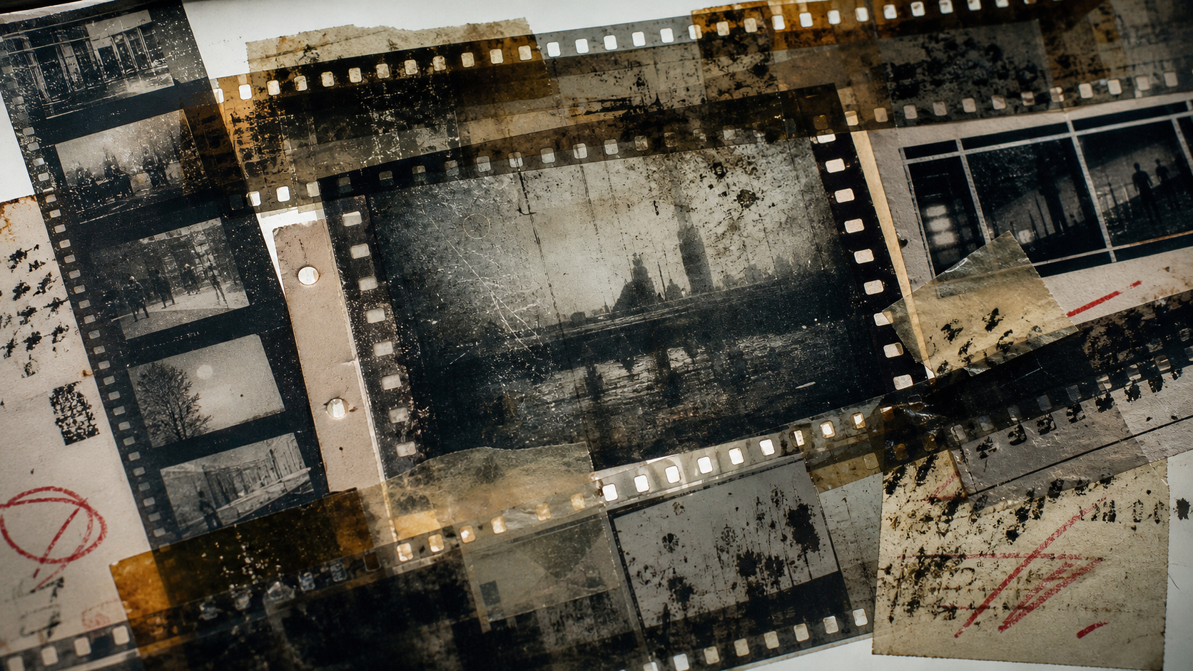 発見映像 / アーカイブ（found footage, archive）の非写実技法サンプル画像