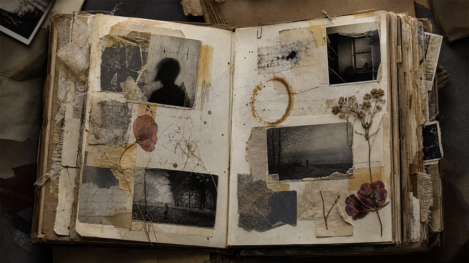 スクラップブック（scrapbook）の非写実技法サンプル画像