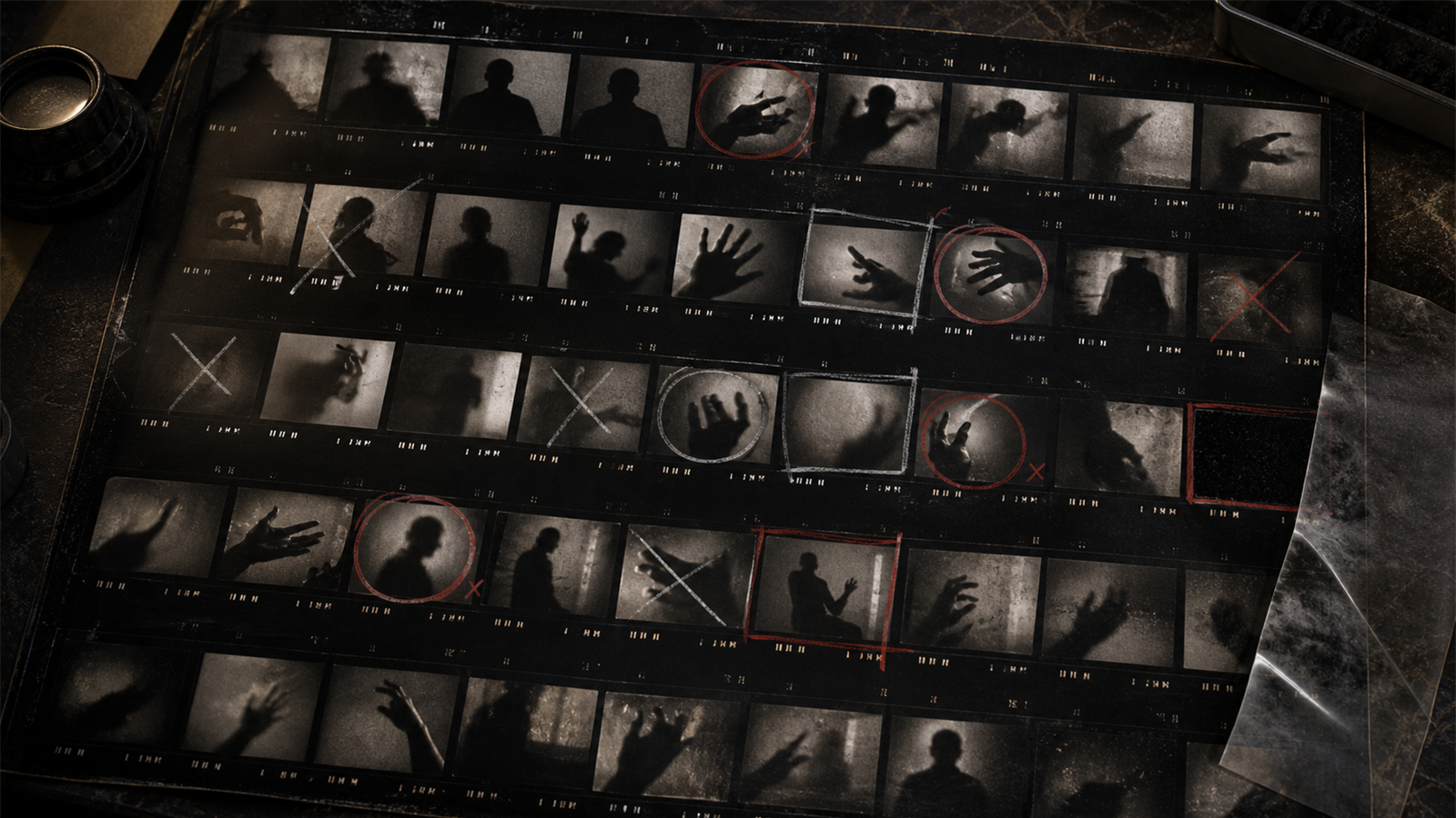 コンタクトシート（contact sheet）の非写実技法サンプル画像