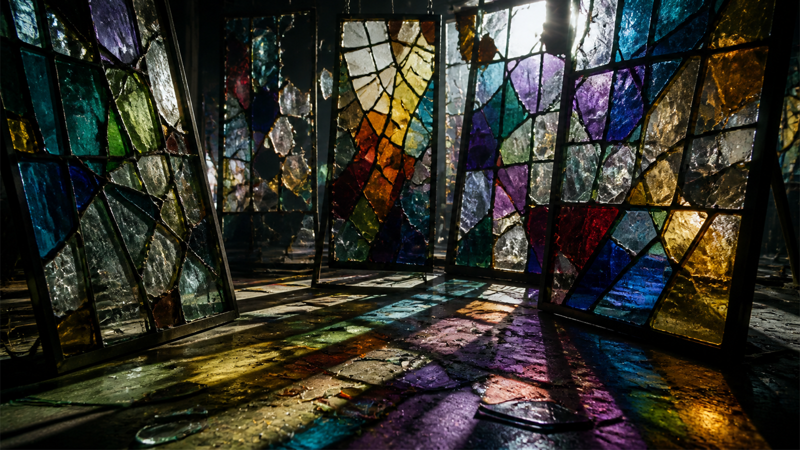 モザイク / ステンドグラス（mosaic, stained glass）の非写実技法サンプル画像