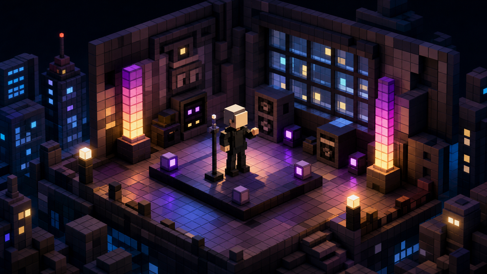ボクセル（voxel art）の非写実技法サンプル画像
