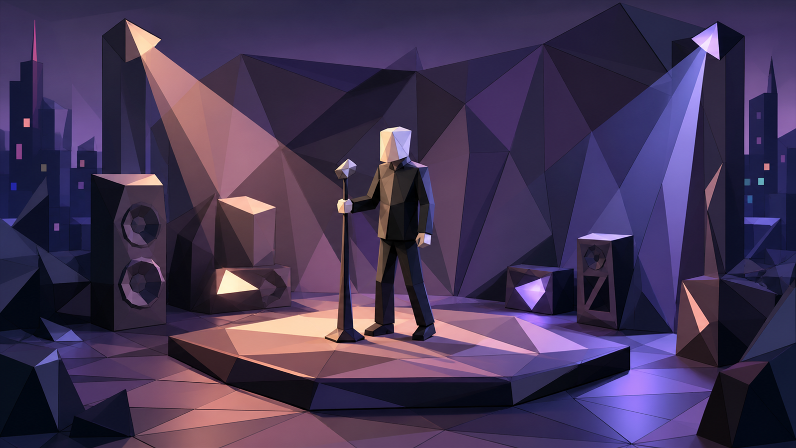 ローポリ（low-poly 3D）の非写実技法サンプル画像
