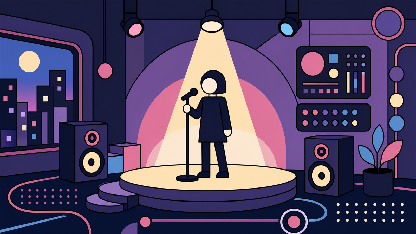 ベクターアート（vector art）の非写実技法サンプル画像