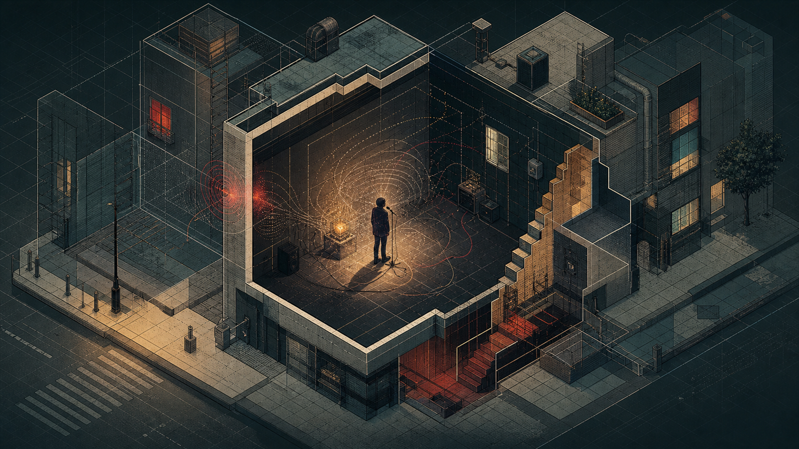 アイソメトリック（isometric drawing）の非写実技法サンプル画像