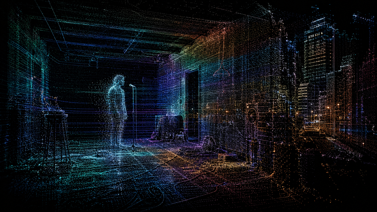 点群 / LiDAR（point cloud, lidar scan）の非写実技法サンプル画像