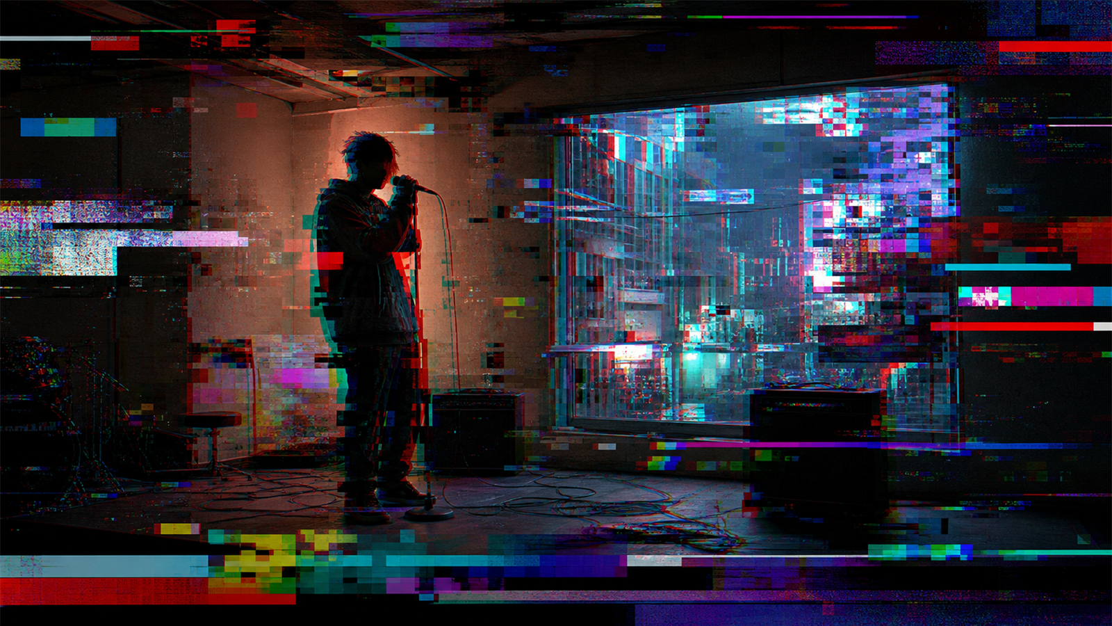 グリッチアート（glitch art）の非写実技法サンプル画像