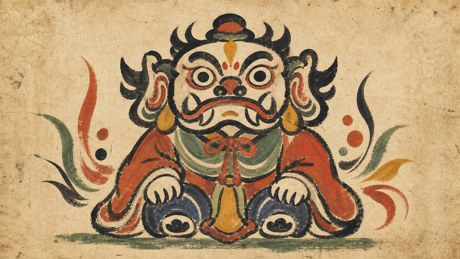 大津絵（Otsu-e）の非写実技法サンプル画像