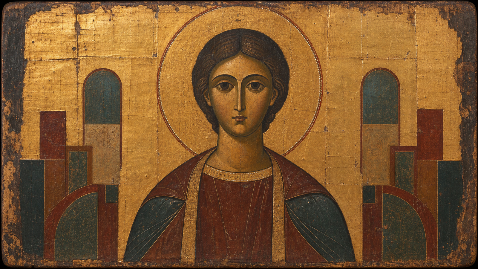 聖像 / イコン（Byzantine icon）の非写実技法サンプル画像