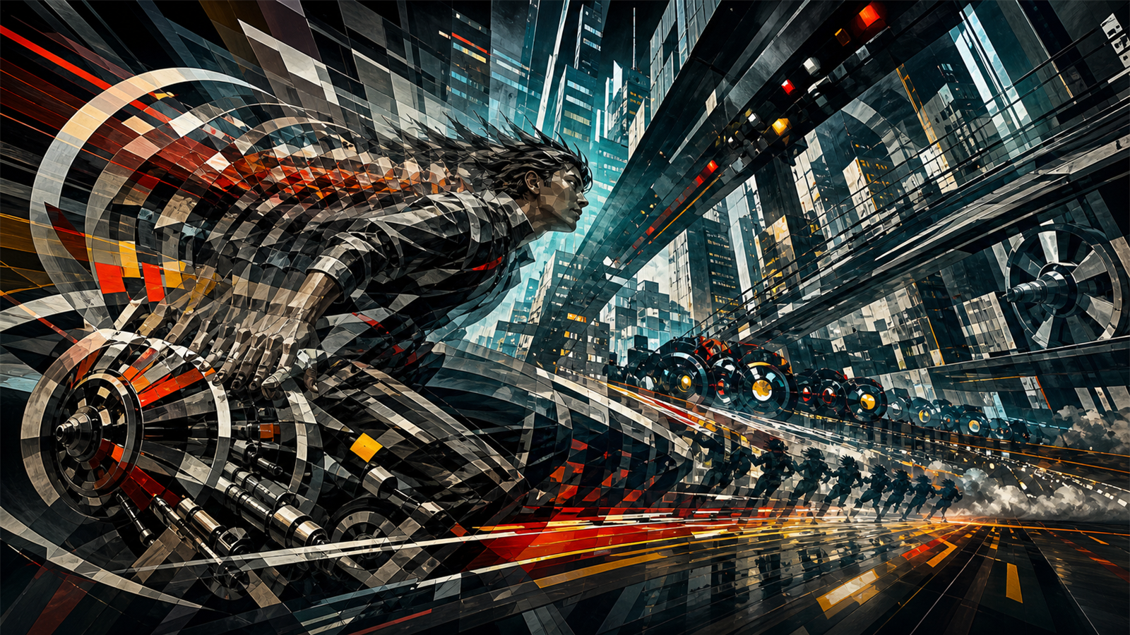 未来派（Futurism）の非写実技法サンプル画像
