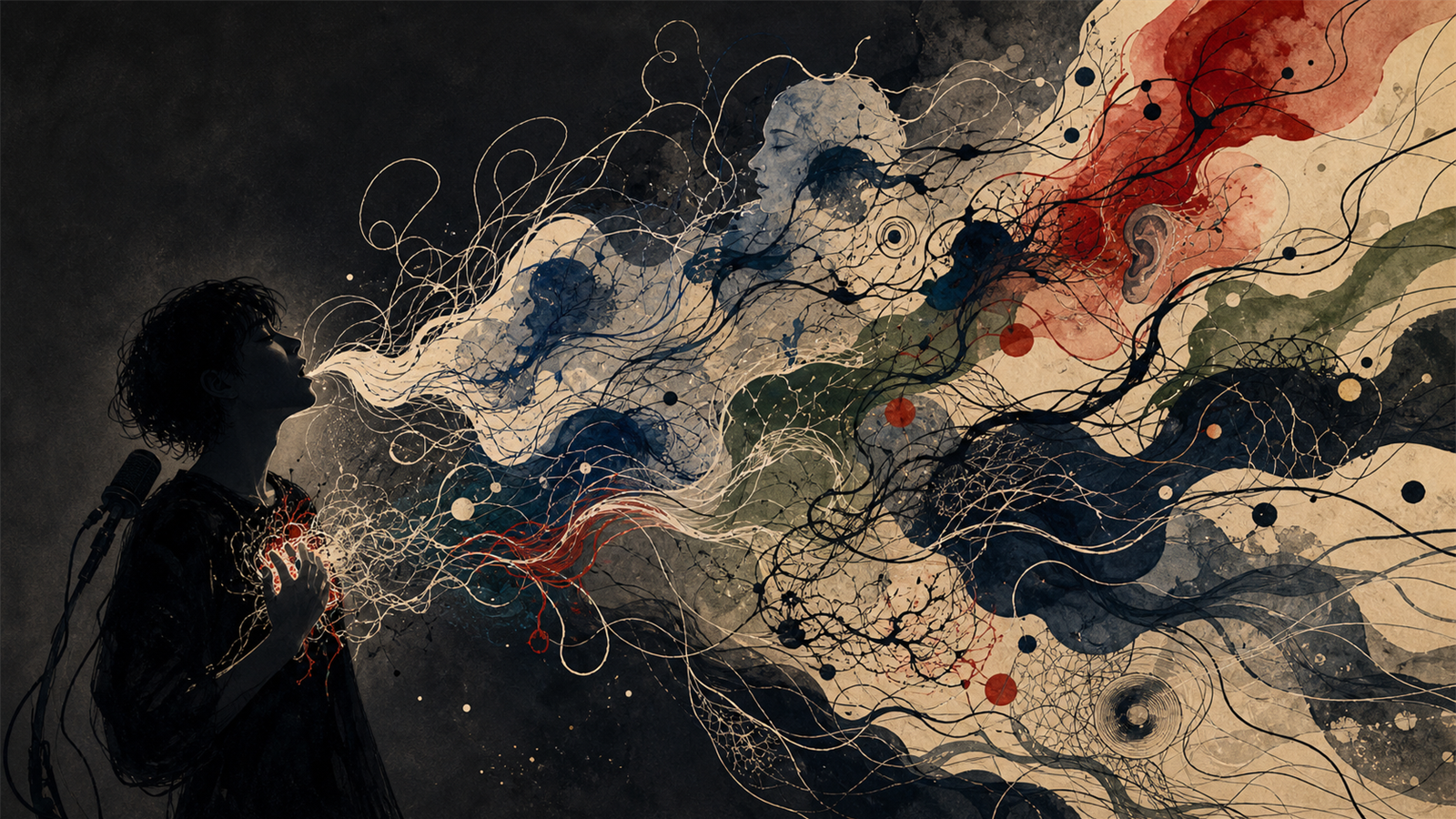 オートマティスム（automatism）の非写実技法サンプル画像