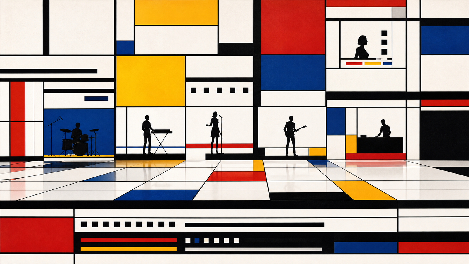 デ・ステイル（De Stijl）の非写実技法サンプル画像