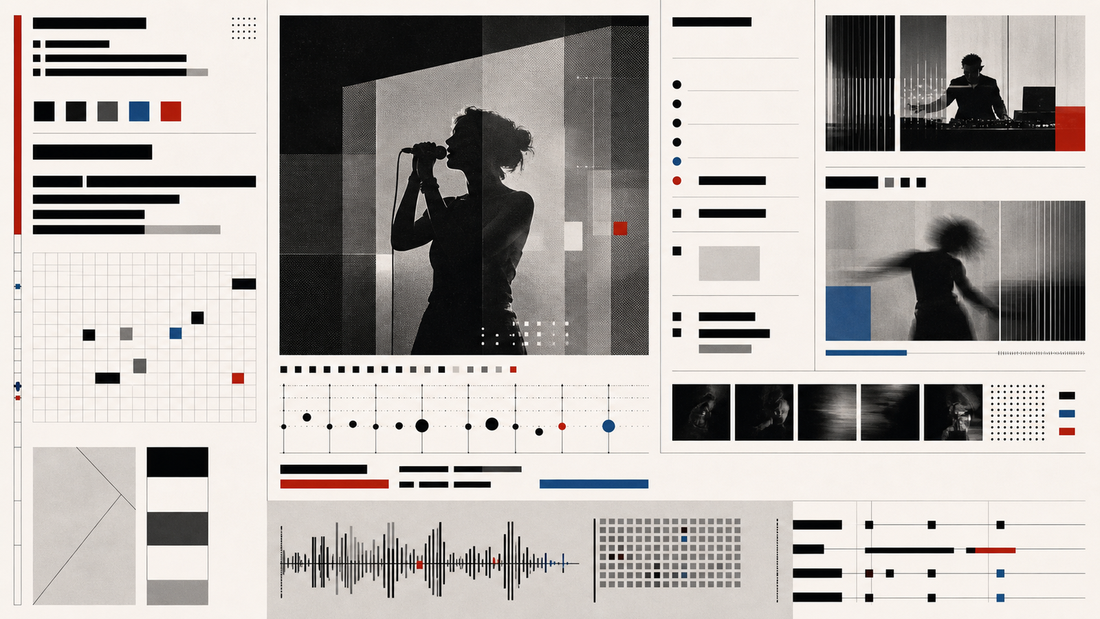 スイス・スタイル（International Typographic Style）の非写実技法サンプル画像