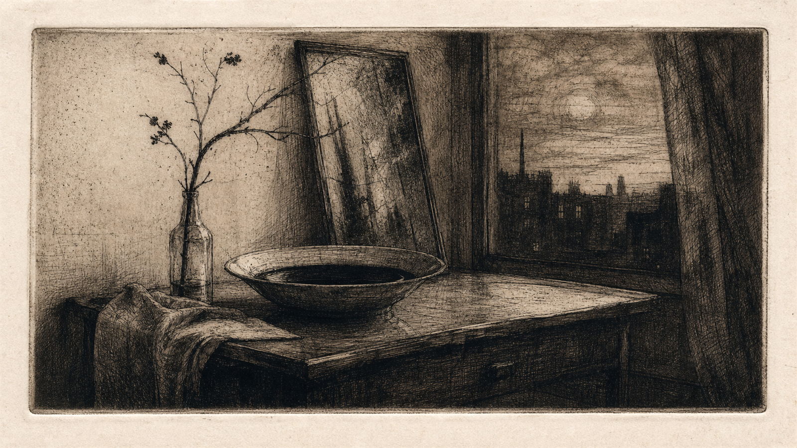エッチング（etching）の非写実技法サンプル画像