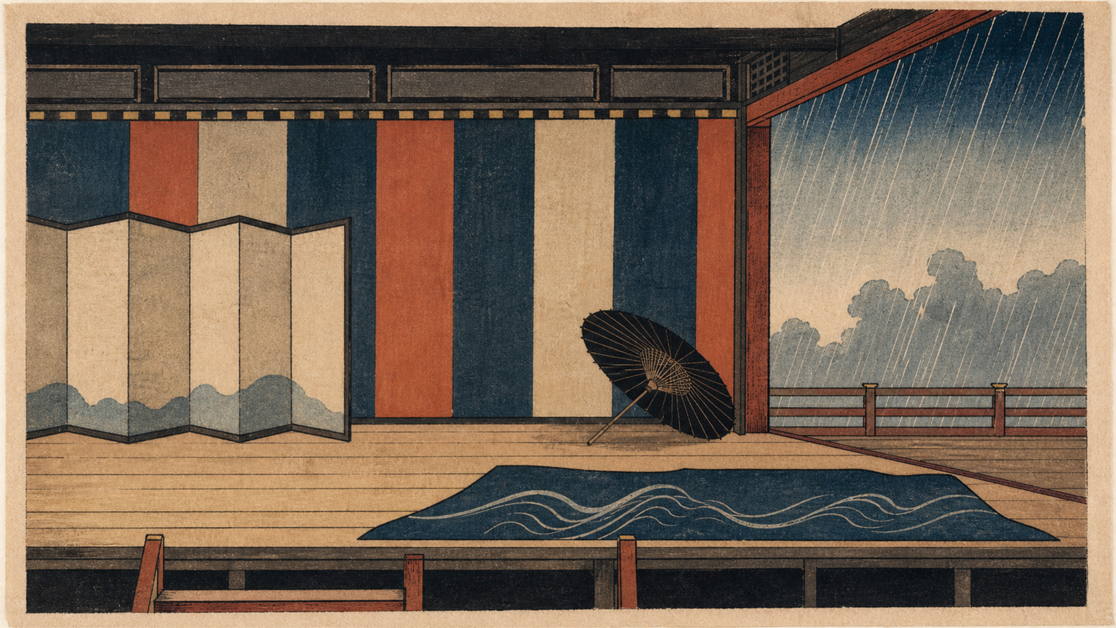 浮世絵 / 錦絵（ukiyo-e, nishiki-e）の非写実技法サンプル画像