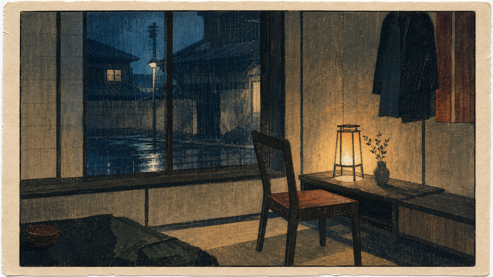 新版画 / 創作版画（shin-hanga, sosaku-hanga）の非写実技法サンプル画像